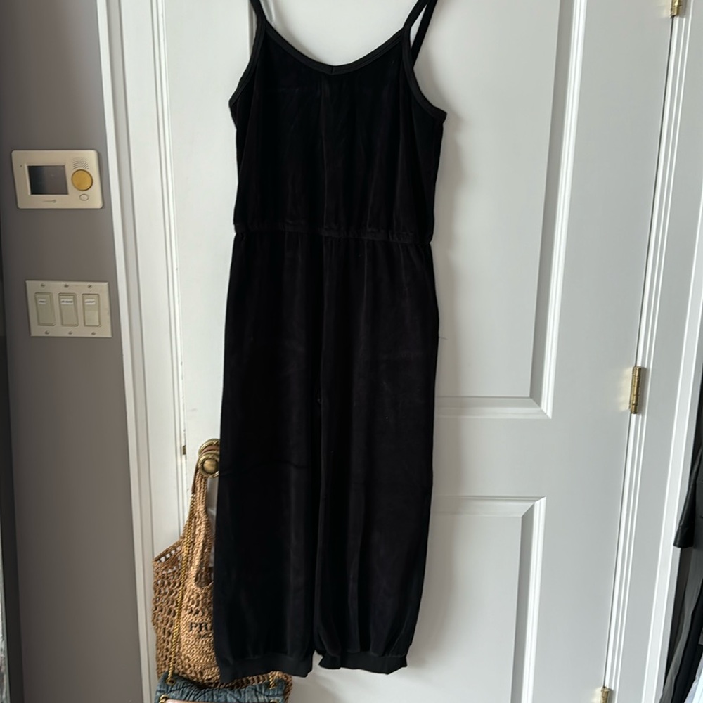 Black velour  Suzie Kondi jumpsuit .